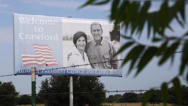 George and Laura Bush Billboard
