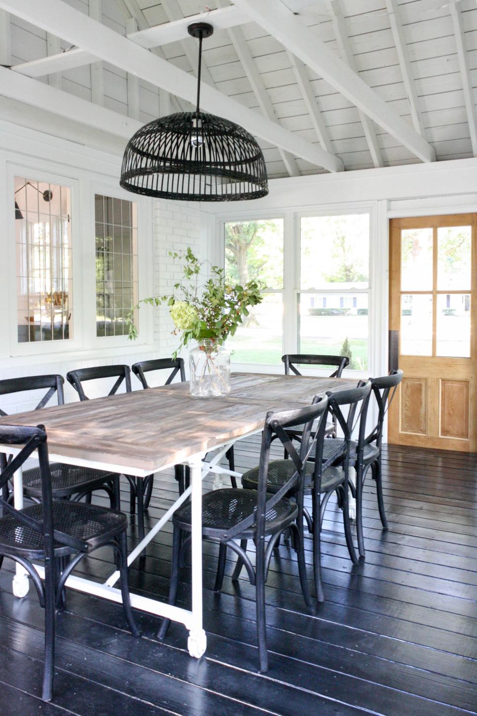 Oversized Dining Room Accessory Country Dining Room With Black Chandelier