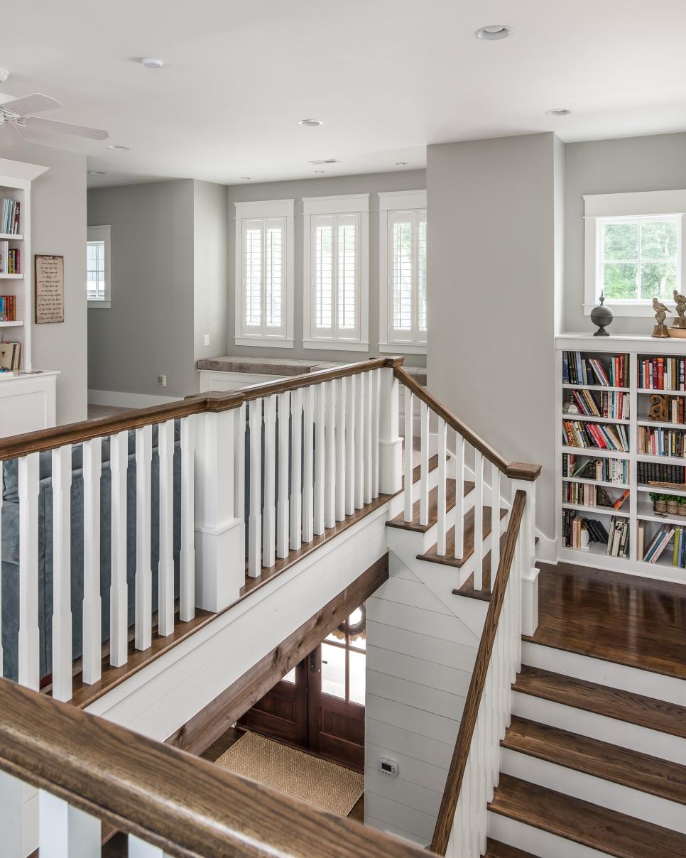 Stair Landing With Bookshelf Stair Landing and Bookshelf