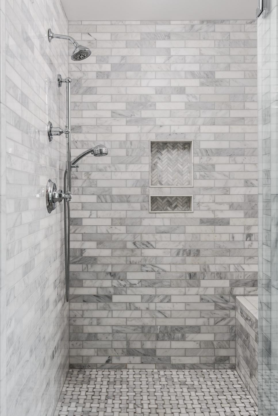 Master Bathroom Marble Shower Marble Walk-In Shower