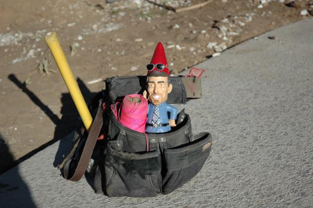 Drew pranks Jonathan by setting up gnomes all around his property, as seen on Brother vs. Brother.