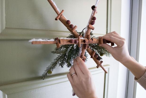 Learn how to make a DIY cinnamon stick snowflake to accent your home.