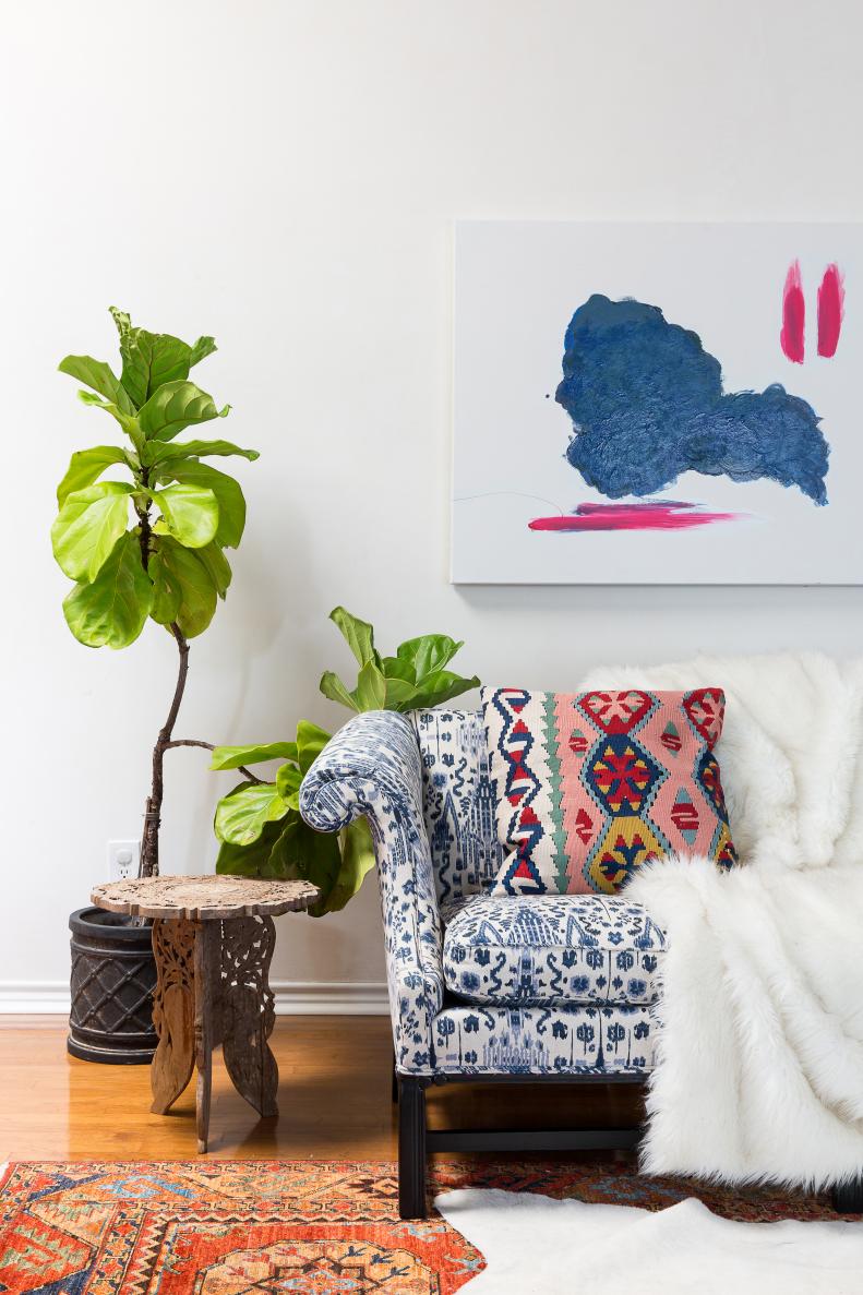 Multicolored Eclectic Sitting Area