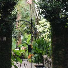 Wrought Iron Gate and Pond