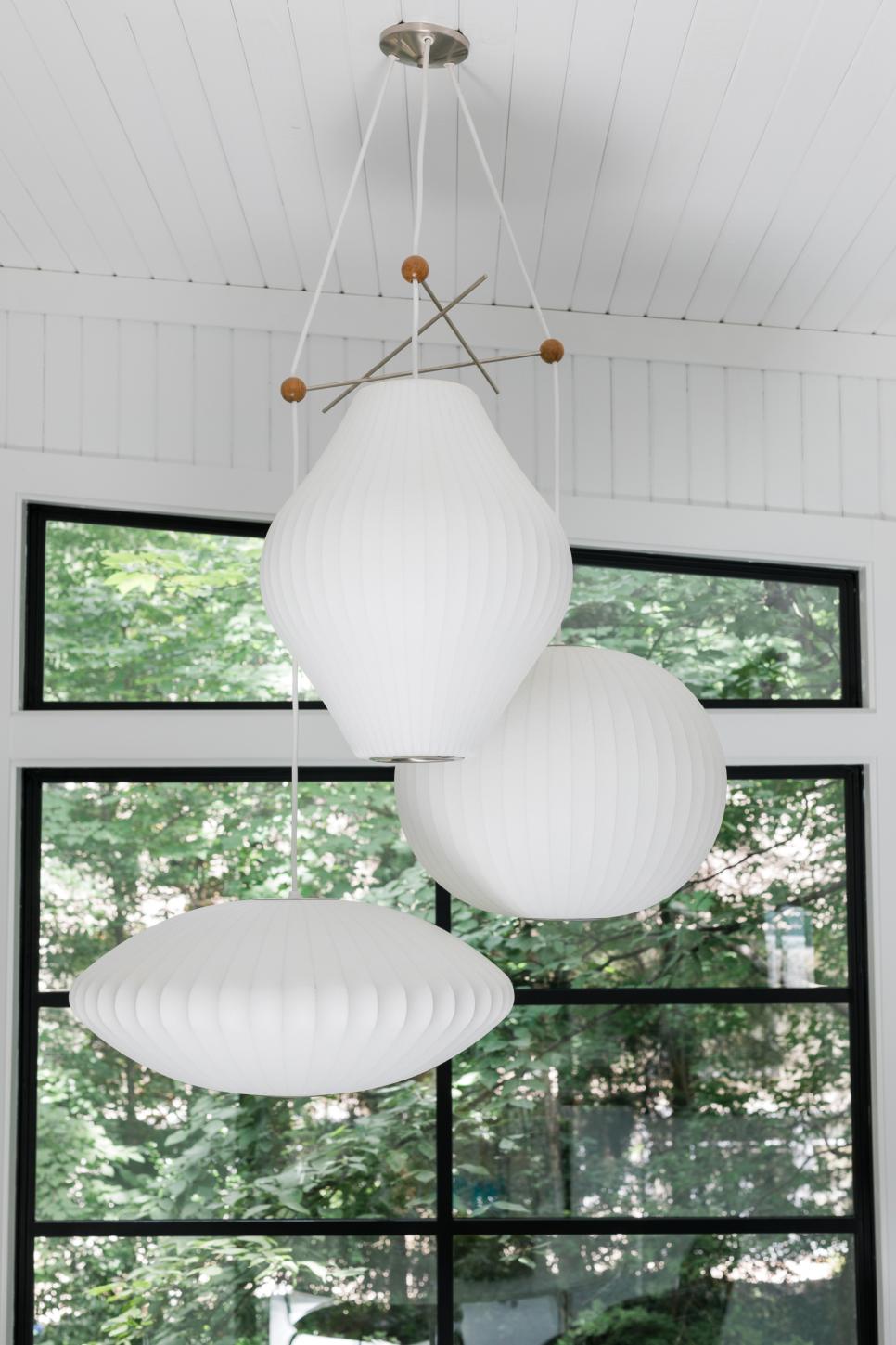 Bold Bubbles A trio of Nelson Bubble Lamps designed by a mid-century designer.