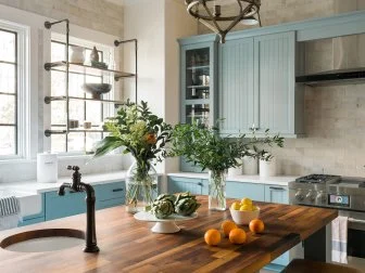 Country Kitchen With Wood Countertops
