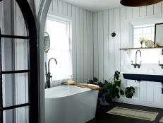 Black and White Country Bathroom