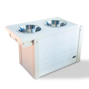 Raised Pet Dishes with Storage