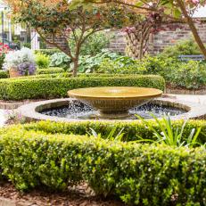 Formal Garden With Central Fountain