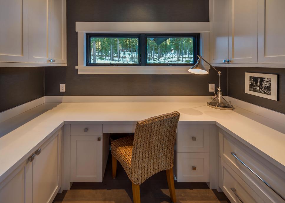 Brown and White Small Home Office Brown Small Home Office