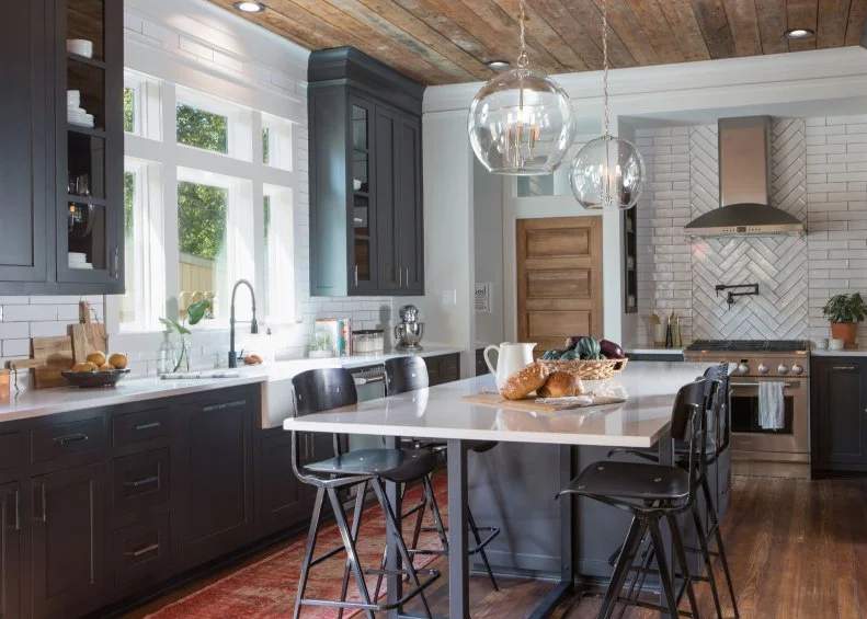 Kitchen Island with Barstools