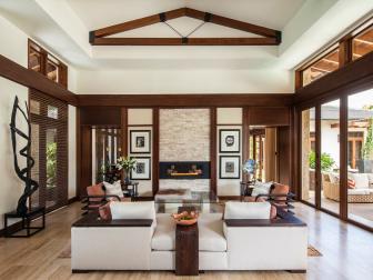 Wood Beams, Stone Accents Bring Outdoors In