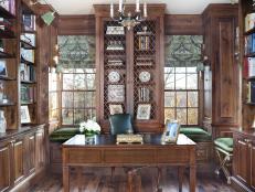 Home Library with Classical, Traditional Design 