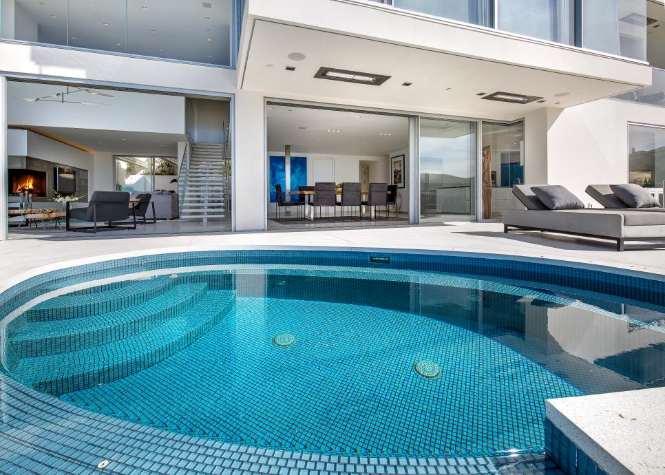 Blue Mosaic Tile Infinity Pool Mosaic Tile Infinity Pool