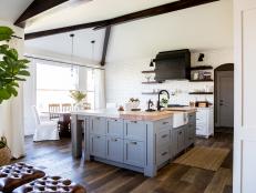 contemporary open-concept kitchen