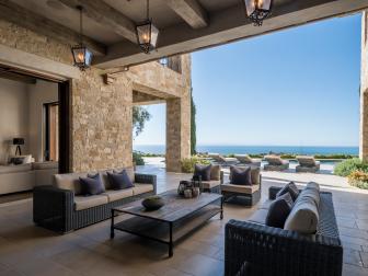 Mediterranean-Inspired Outdoor Living Room