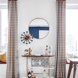 Bar Cart Stocked for Entertaining