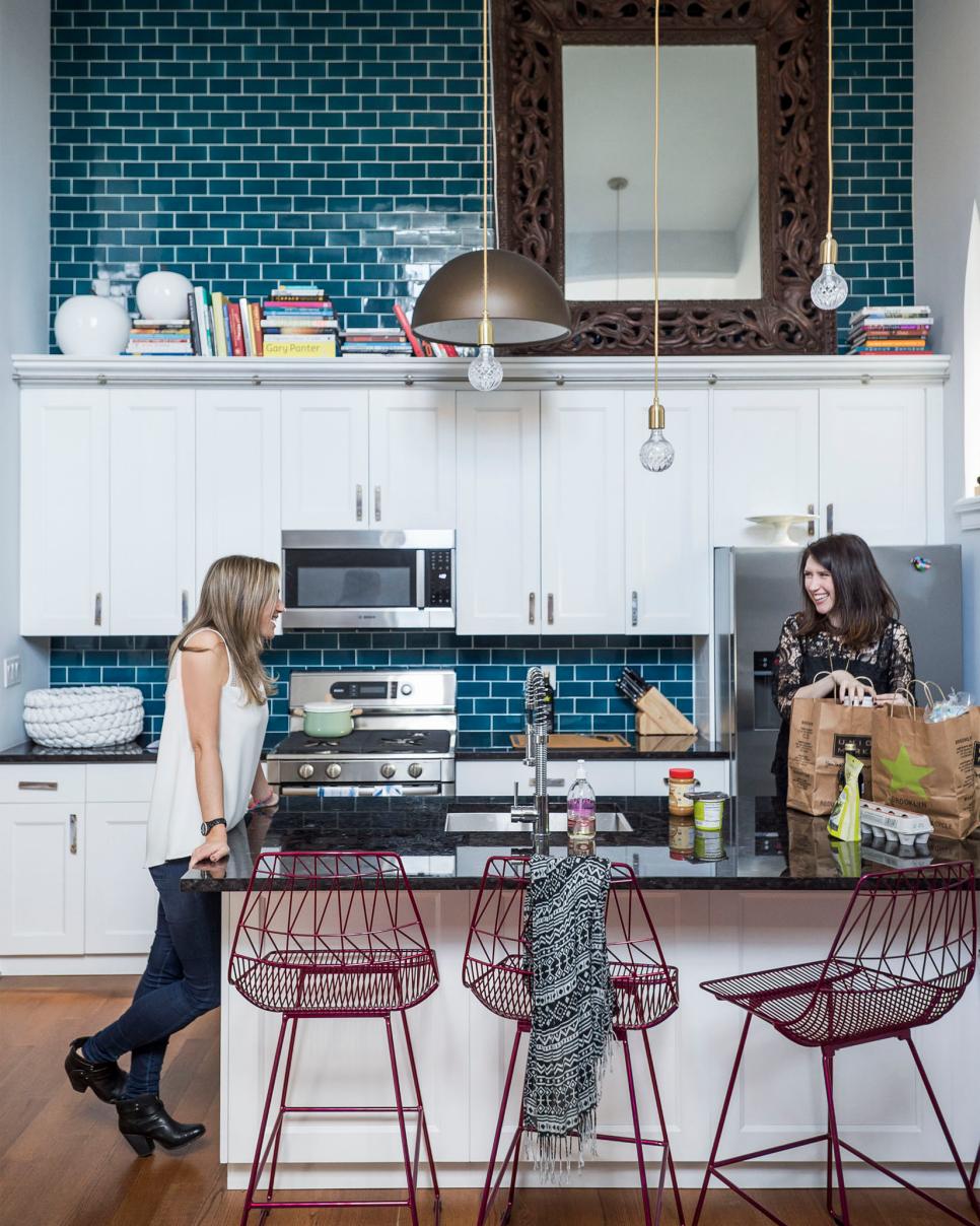 Red, White and Blue Contemporary Kitchen Red, White and Blue Kitchen