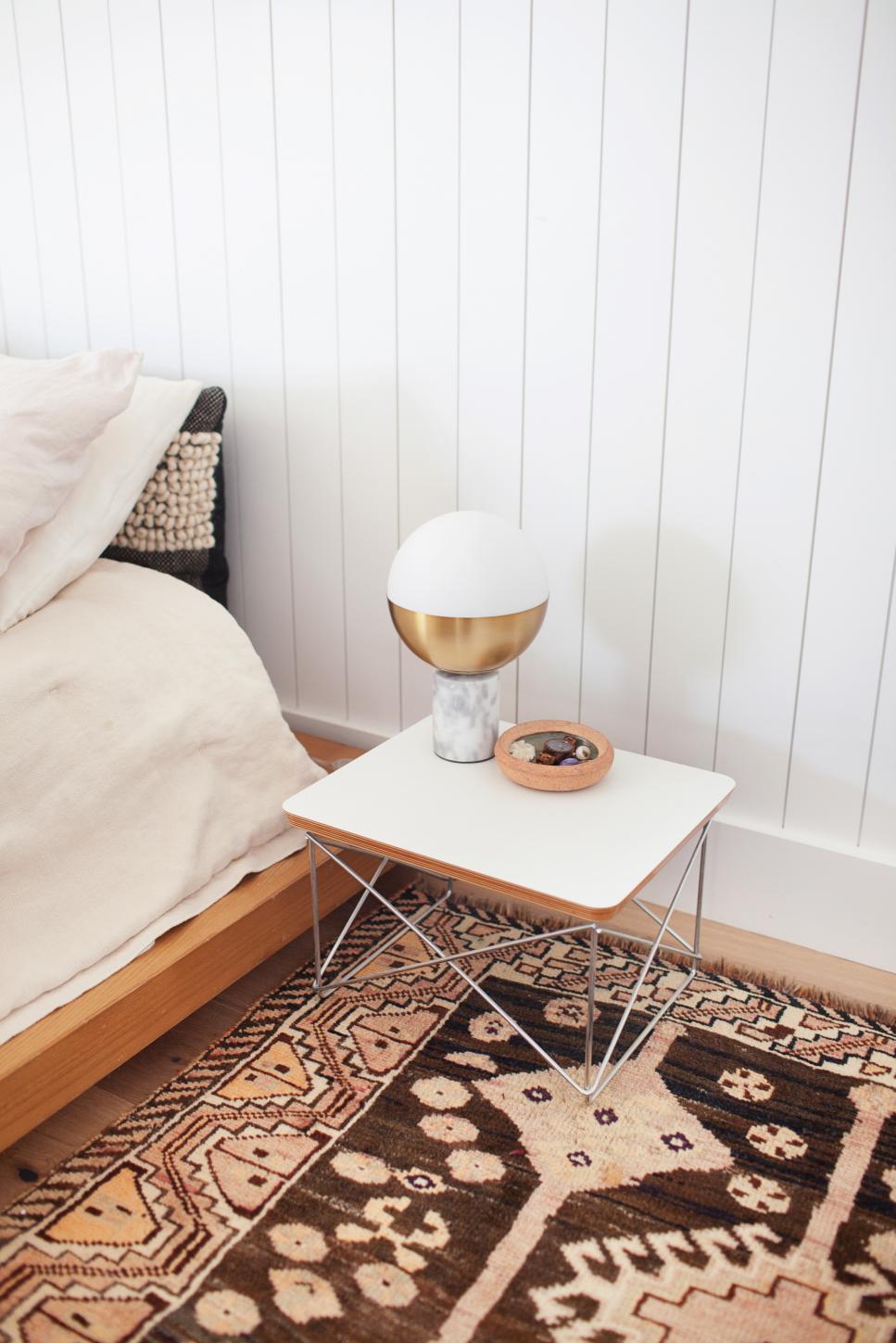 Bohemian Master Bedroom with Shiplap Accent Wall White Eclectic Master Bedroom