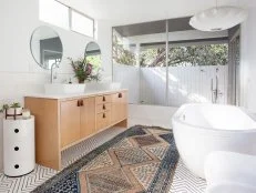 White Modern Master Bath