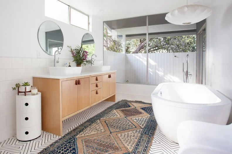 White Modern Master Bath