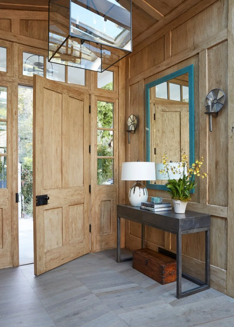 Country Wood-Paneled Foyer