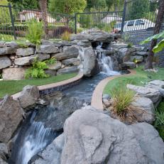 Backyard Stream and Waterfalls