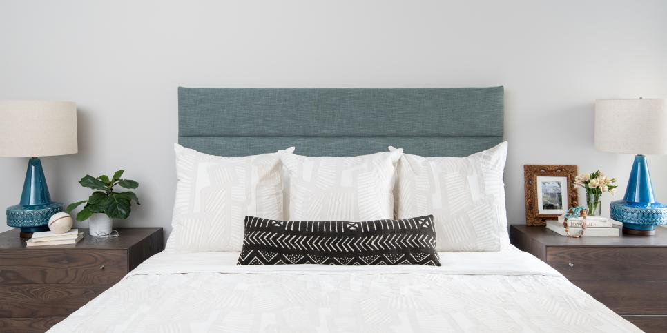 Bedroom With Blue Headboard Bedroom With Blue Headboard