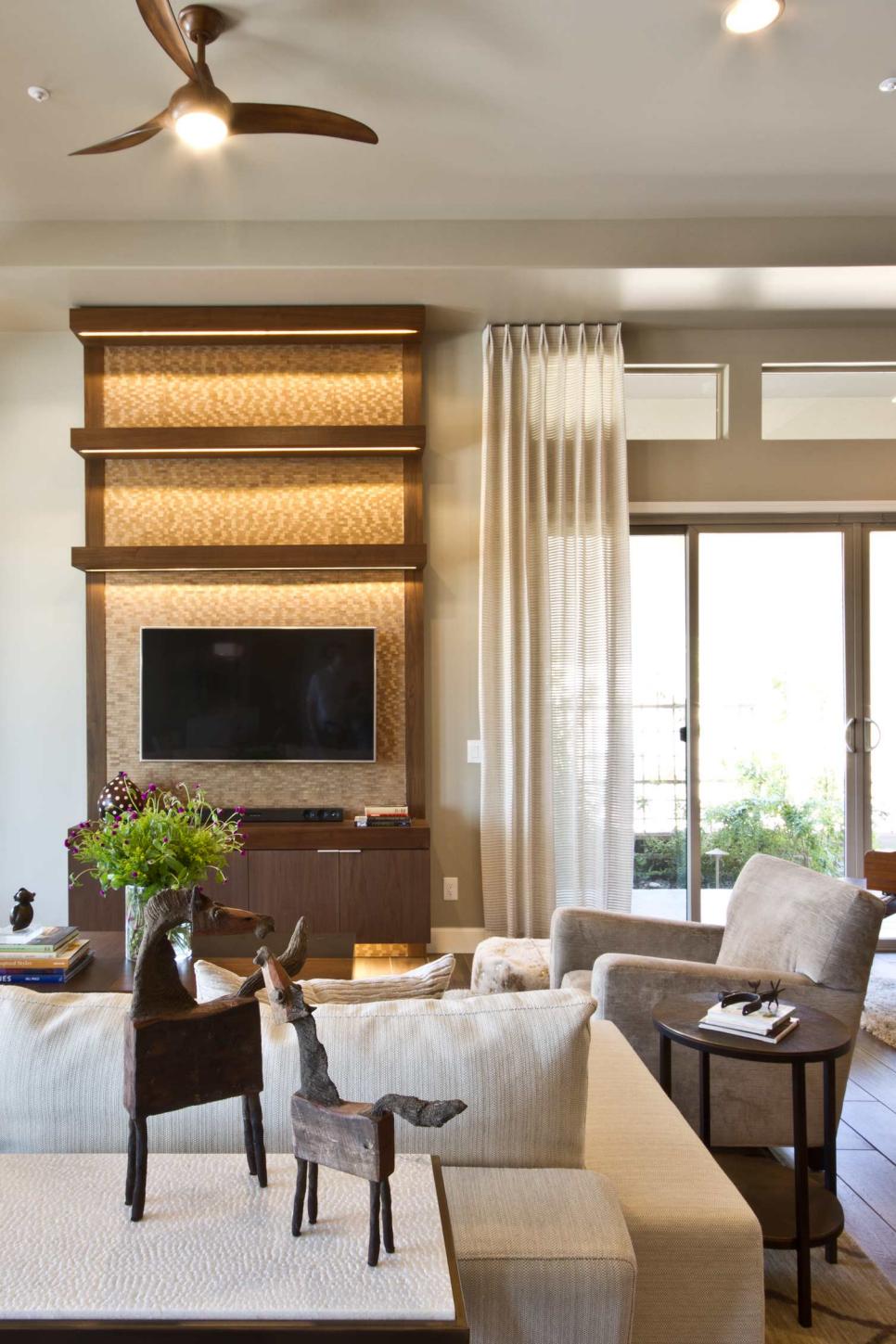 Entertainment Center in Family Room Built-In Entertainment Center