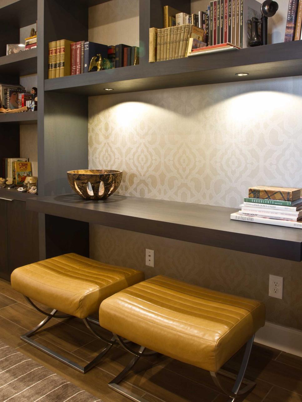 Neutral Home Office With Countertop Desk Home Office With Countertop Desk