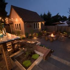 Balcony Overlooking Patio and Fire Pit