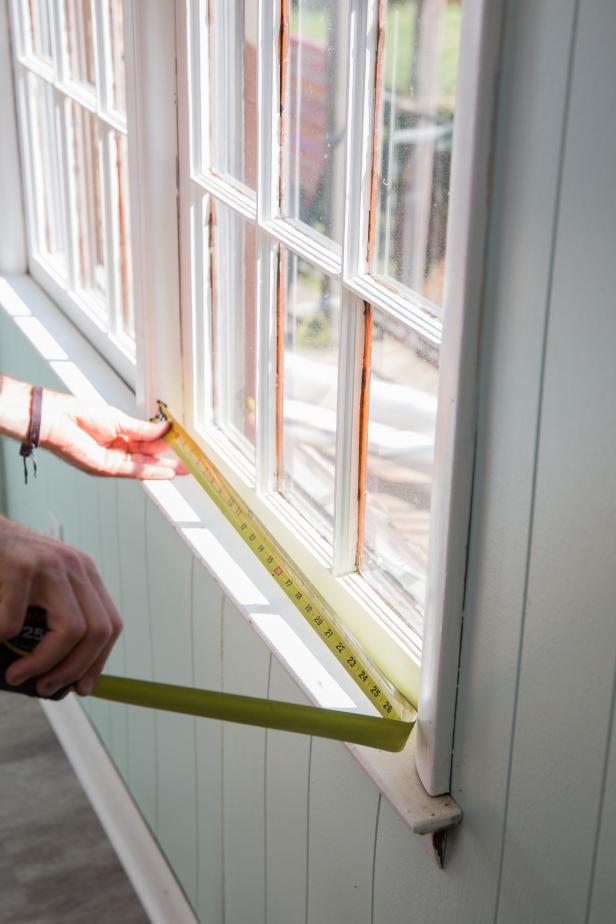 To get the right fit, you’ll want to take several measurements of your window inside the casing. Measure the width of the window at the top, middle and bottom, and use the shortest measurement as your final blind width. Next, measure the height of the window at the left, middle and right, and use the longest measurement as your final blind height.