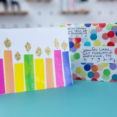 Ways to Upcycle Wrapping Paper: Birthday Card