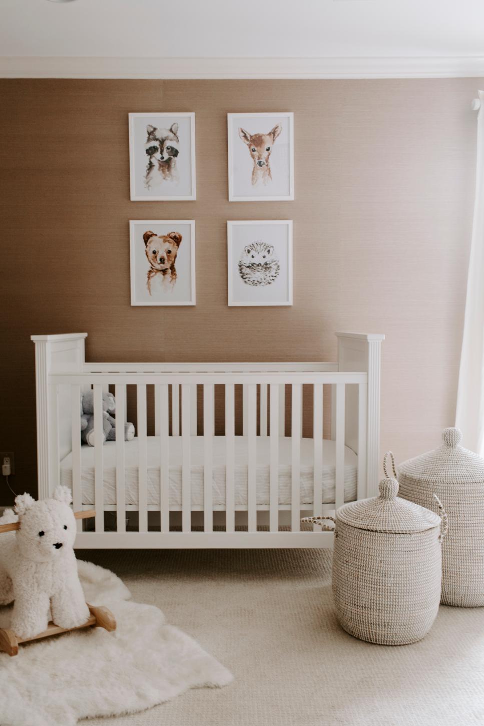 Neutral Scandinavian Nursery With Animal Prints Nursery With Animal Prints