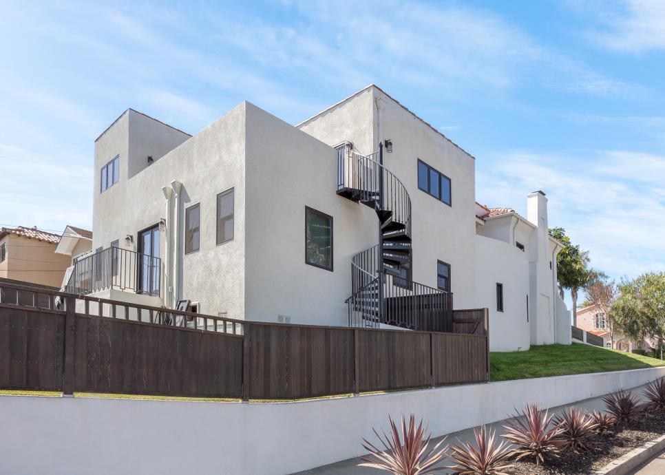 House Exterior With Spiral Staircase Exterior With Spiral Staircase