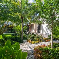 Stone Walkway and Tropical Garden