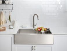 Apron front farmhouse style sink that's 16 gauge stainless.