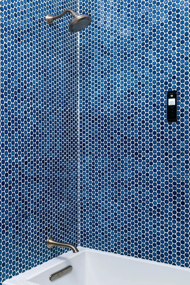 Blue Shower With Smart Controls
