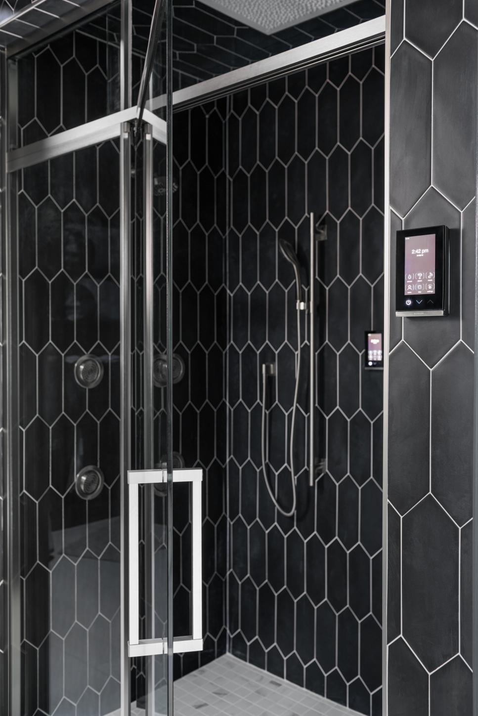 Warm Cloud of Steam Black Walk In Shower