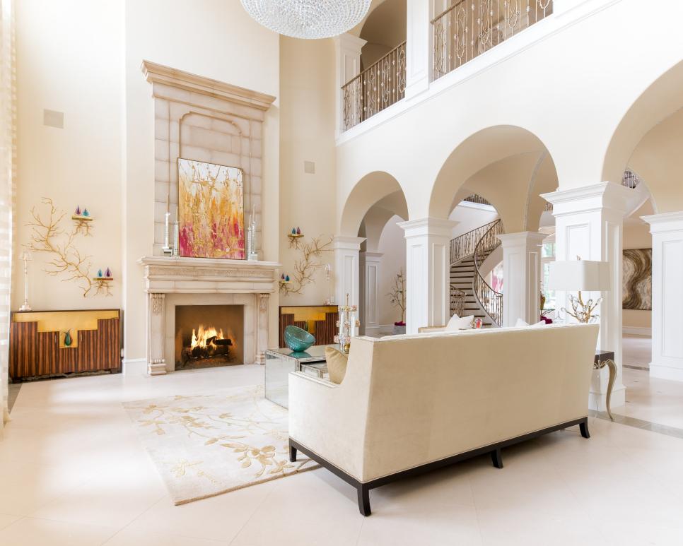White Living Room With Gold Vines Living Room With Gold Vines
