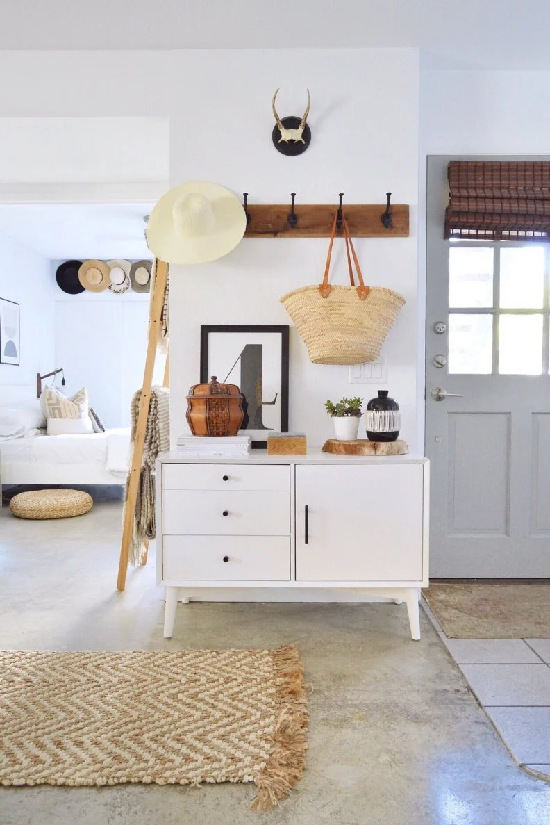 Foyer With White Cabinet