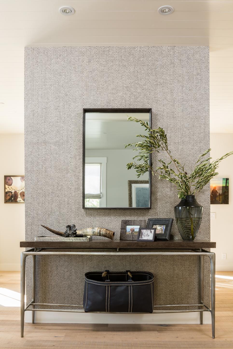 Foyer With Black Storage Bin Foyer With Black Bin