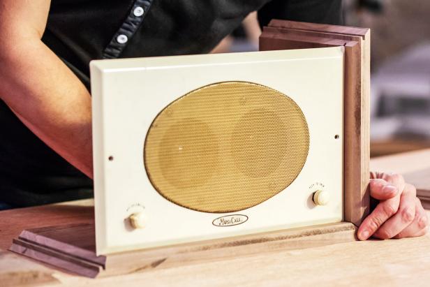 Host Dylan Eastman works on the Bluetooth Speaker project,as seen on Sunshine Upcycle