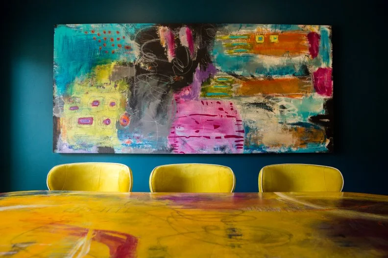 Blue Modern Dining Room