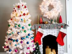 Cardboard Holiday Fireplace