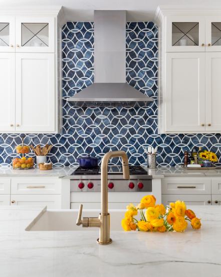 Bold Blue Backsplash