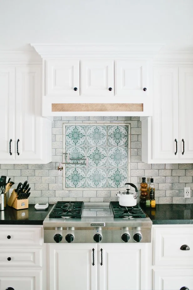 Blue Mediterranean Kitchen Backsplash 