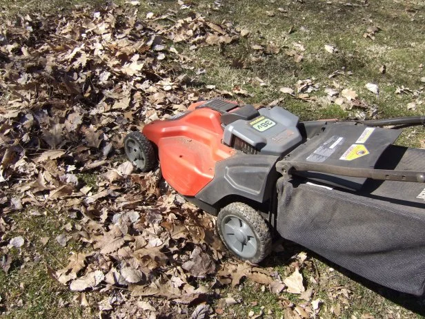 Mowing Leaves Mowing Fall Leaves