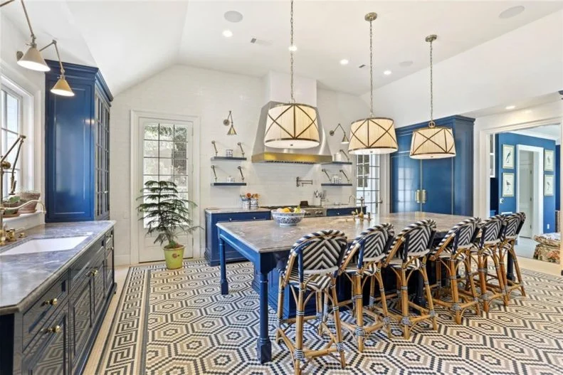 Chef Kitchen With Mosaic Tile Floor