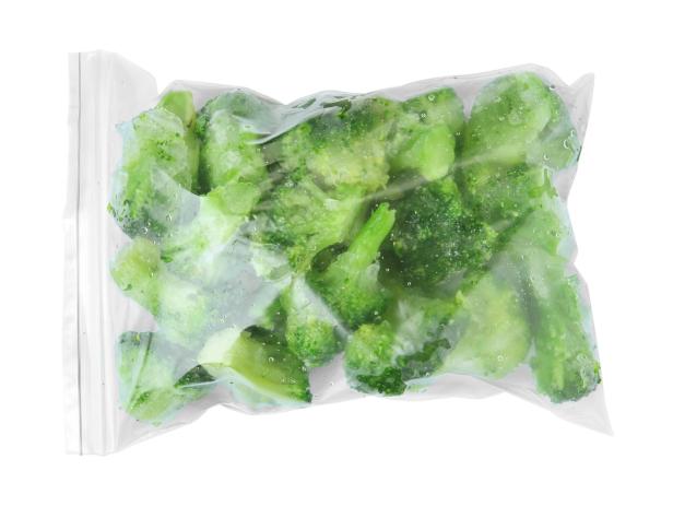 Bag of frozen broccoli